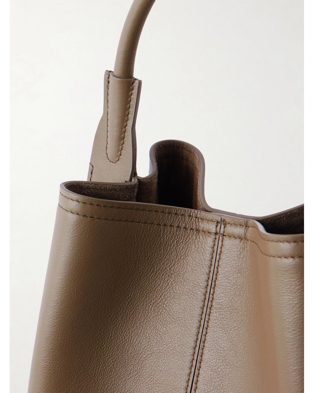 Victoria Beckham Natural The Victoria Bucket Leather Shoulder Bag