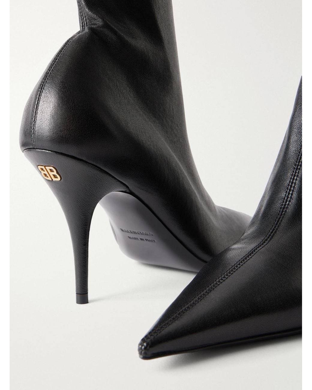 Balenciaga Black Avenue Bootie 90 Leather Ankle Boots