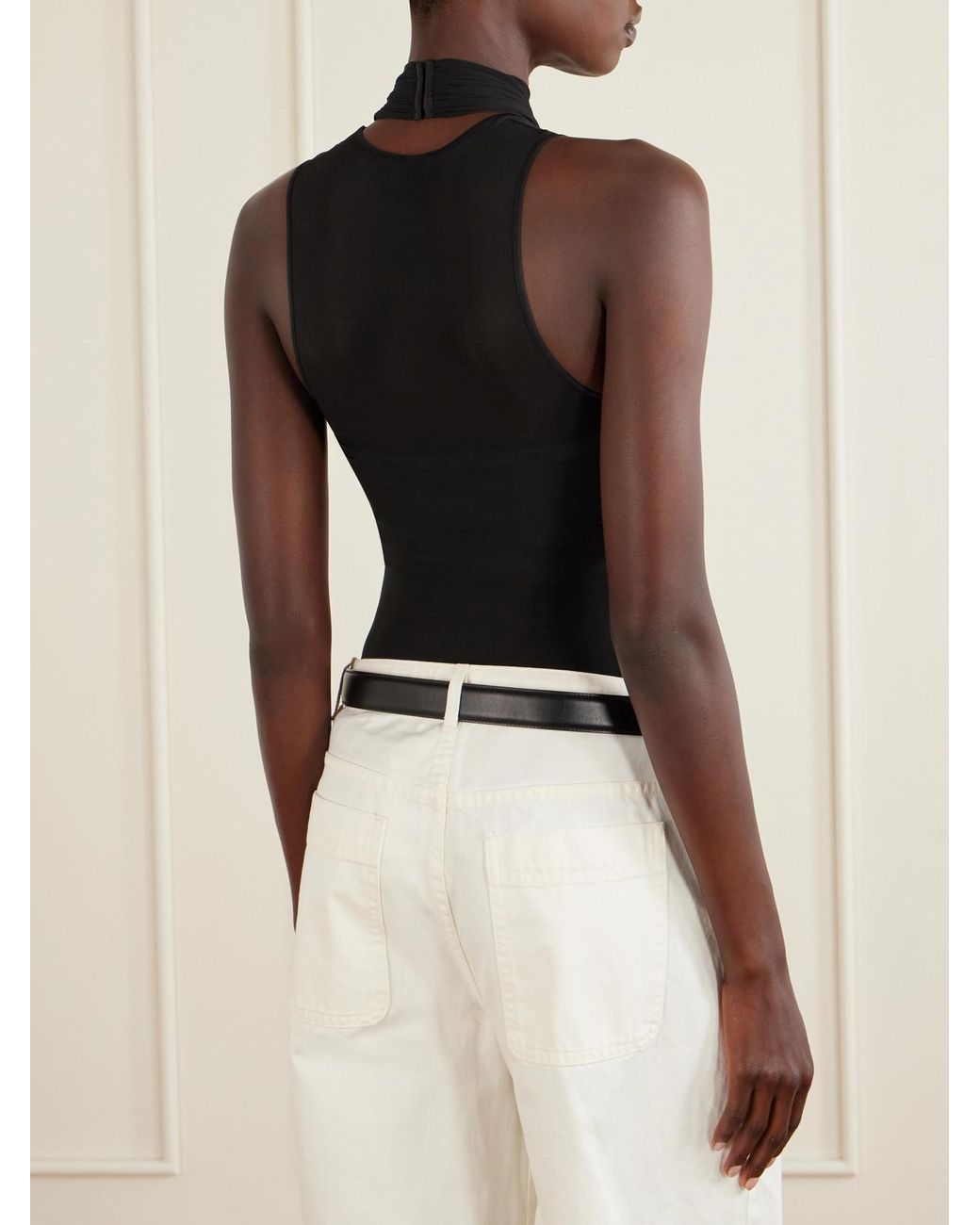 Wardrobe NYC Blue Mesh Bodysuit