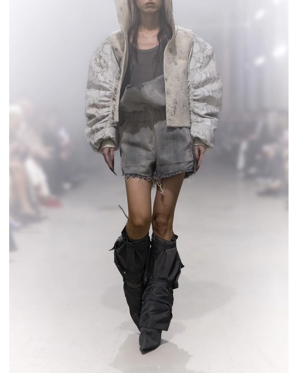 Rick Owens Gray Gigi Wool And Silk-Blend Jersey Tank