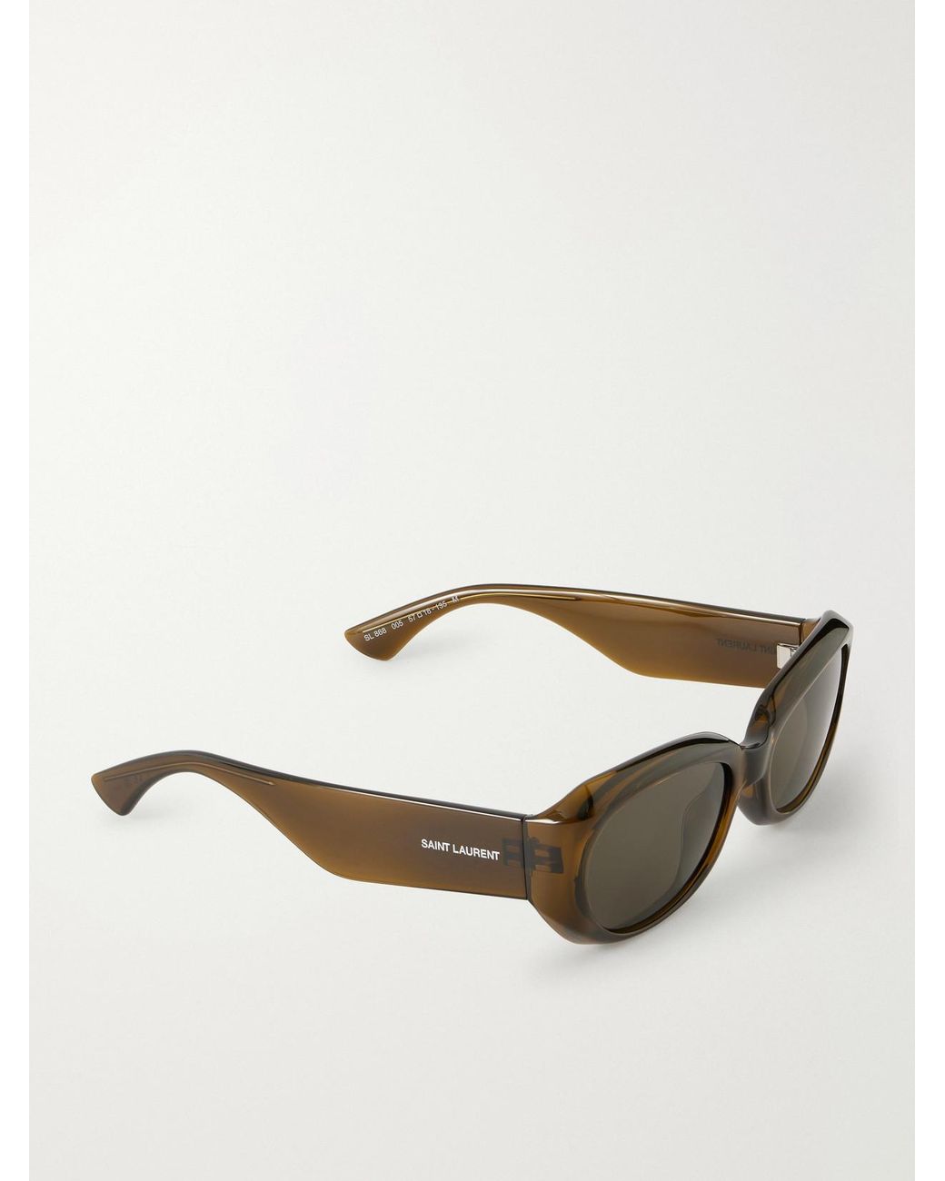 Saint Laurent Green Sl 868 Squared-Frame Acetate Sunglasses