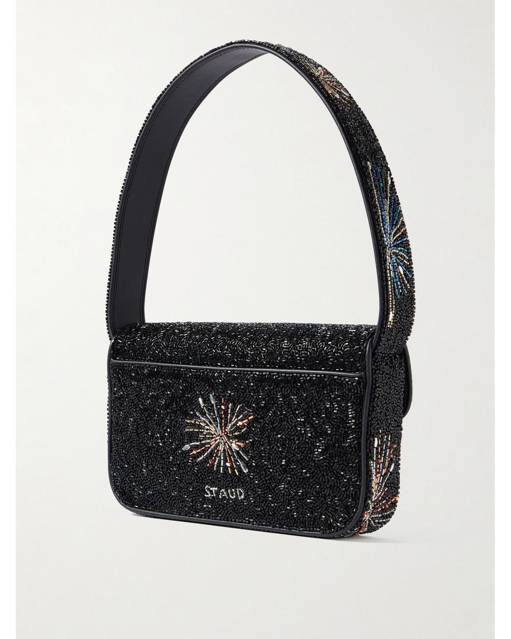 Sac Porté Épaule En Satin À Perles Tommy Staud en coloris Black