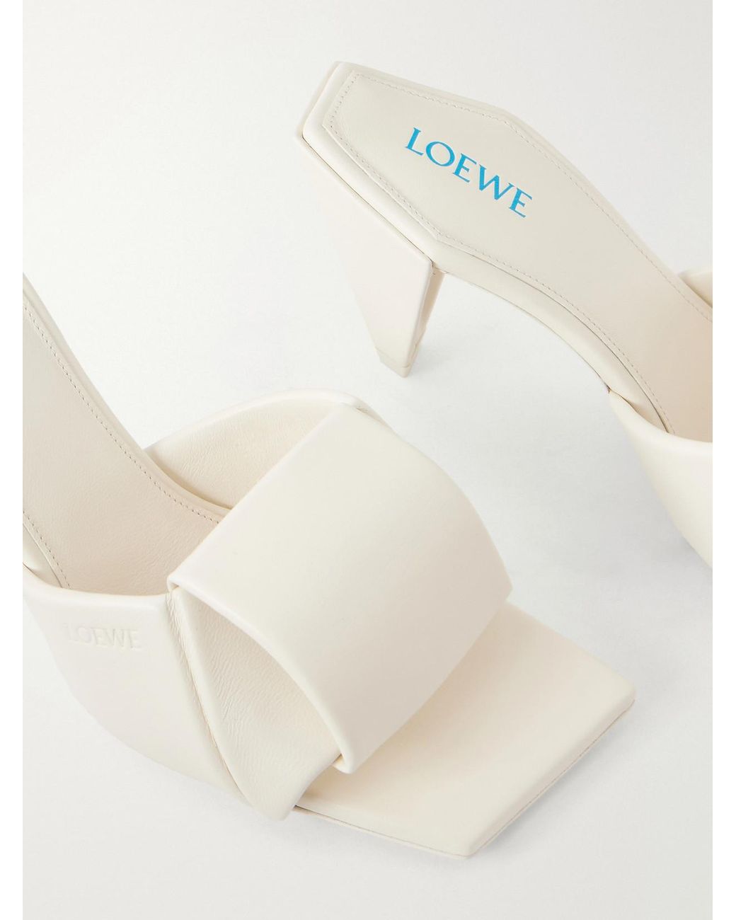 Loewe Natural Origami Slide 85 Leather Sandals