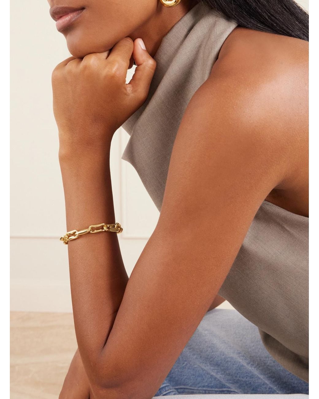 Joolz by Martha Calvo Natural Bleecker 14-Karat-Plated Bracelet