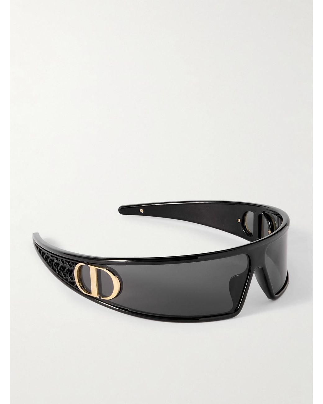 Dior Gray Verydior M1U Wrap-Around Acetate Sunglasses