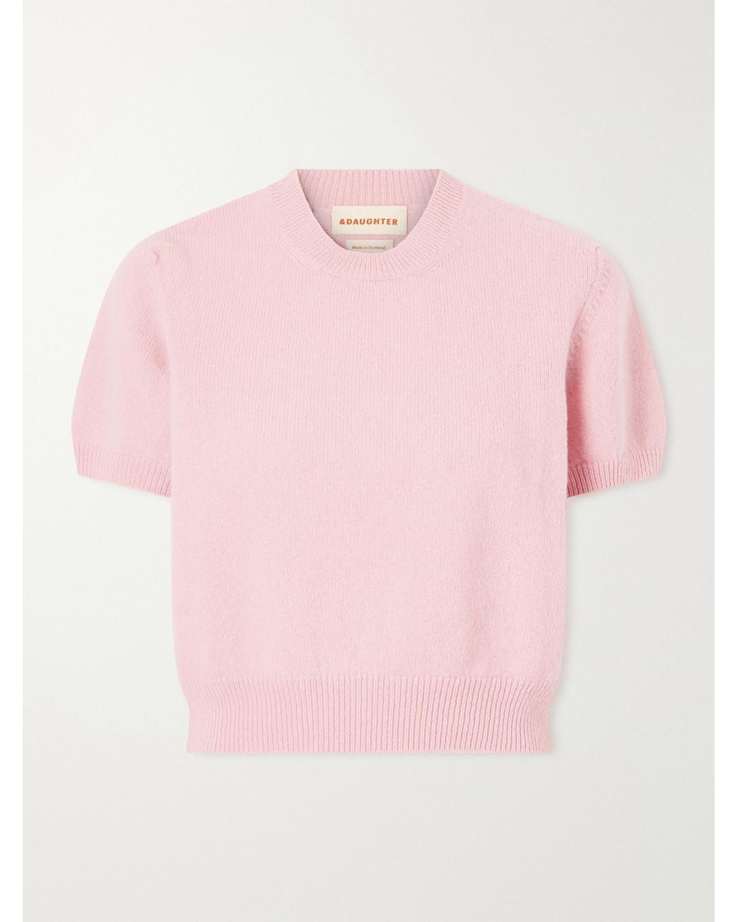 &Daughter Pink Wicklow Wool Sweater