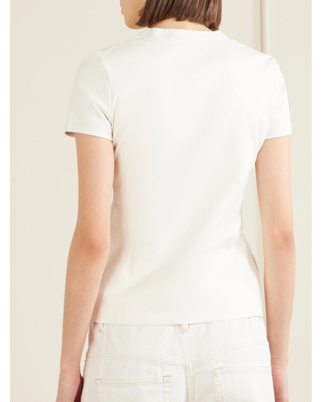 Stouls White Leather T-Shirt