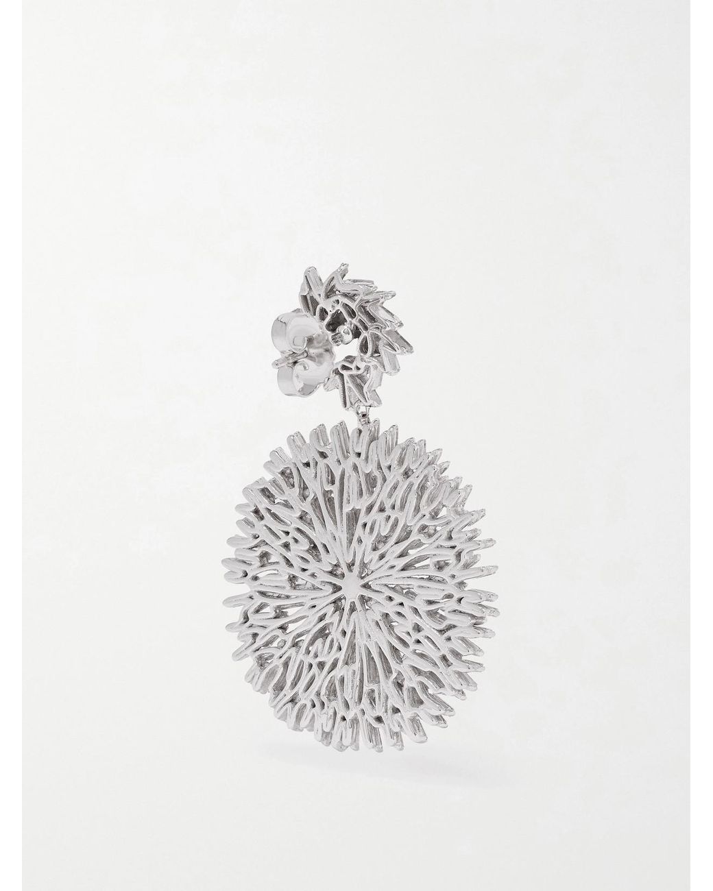 Suzanne Kalan White 18-Karat Diamond Earrings
