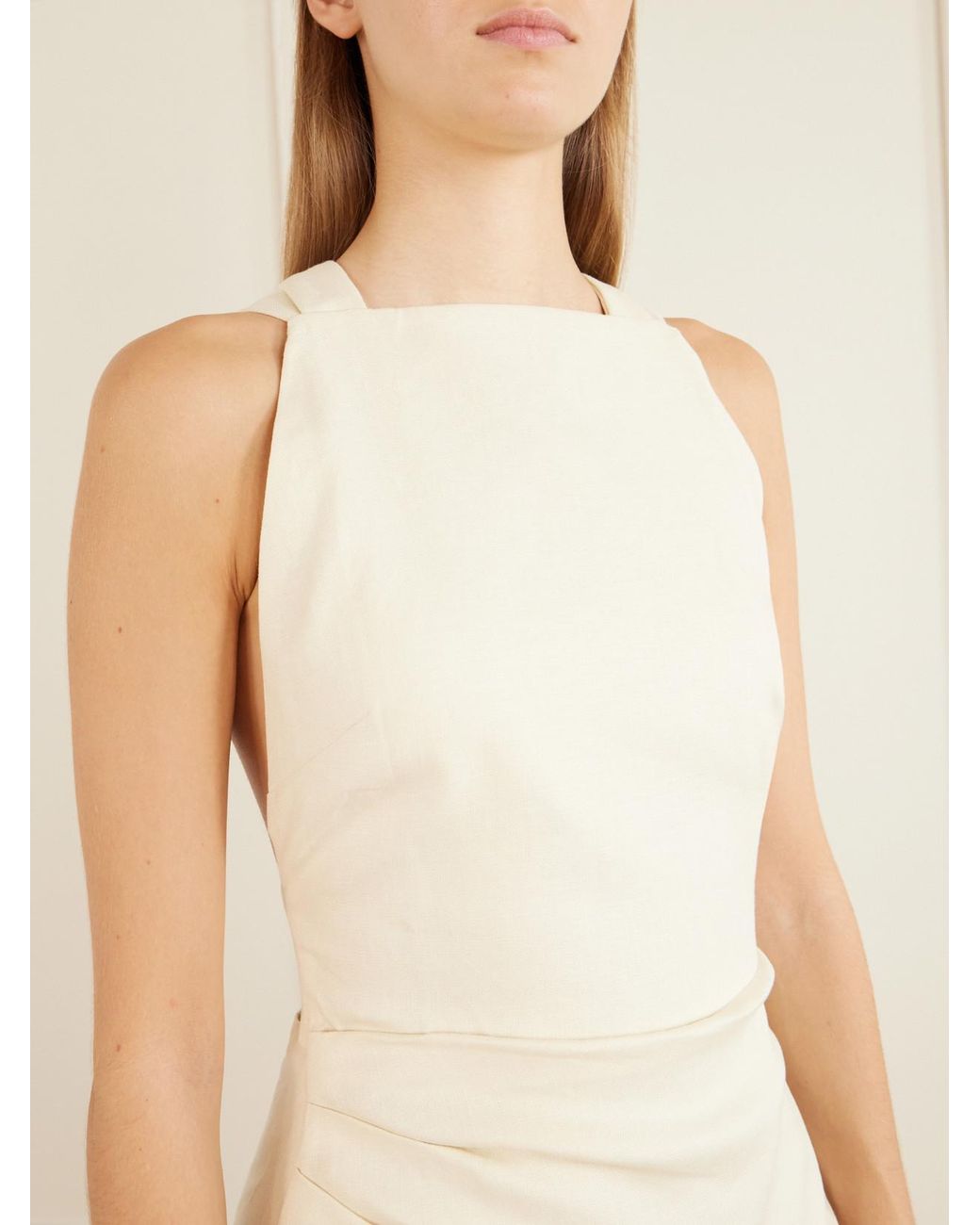 Sir Natural Thora Open-Back Linen Mini Dress