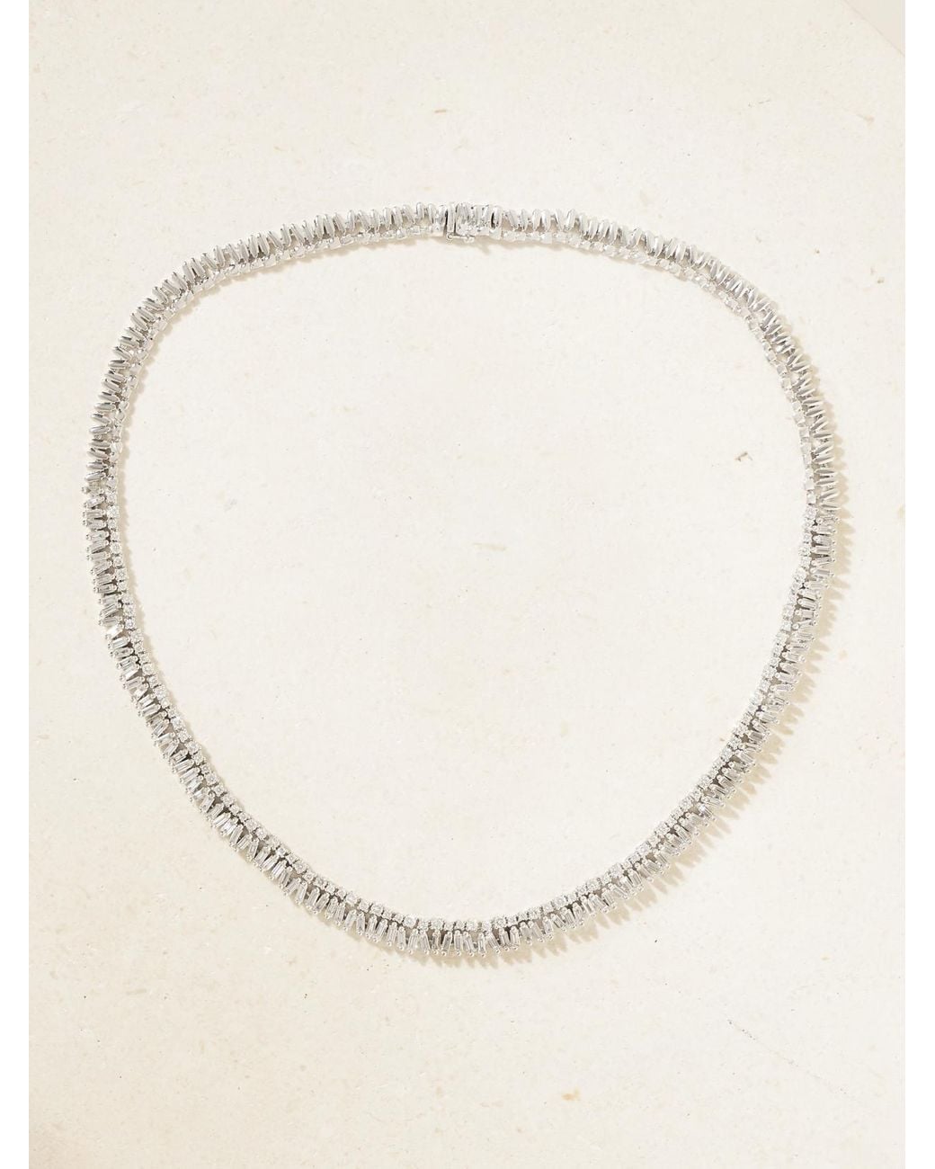 Suzanne Kalan Natural 18-Karat Diamond Tennis Necklace