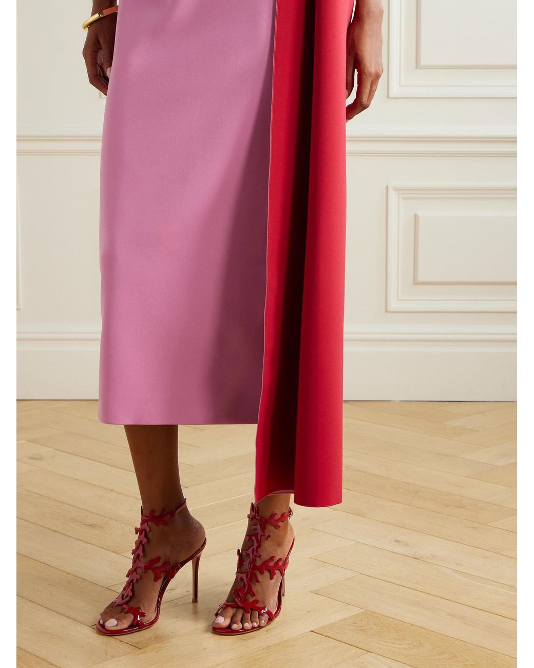 Gianvito Rossi Red Nuit 95 Patent-Leather Sandals