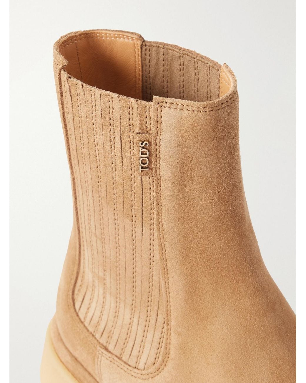 Tod's Natural Gomma 30 Suede Ankle Boots