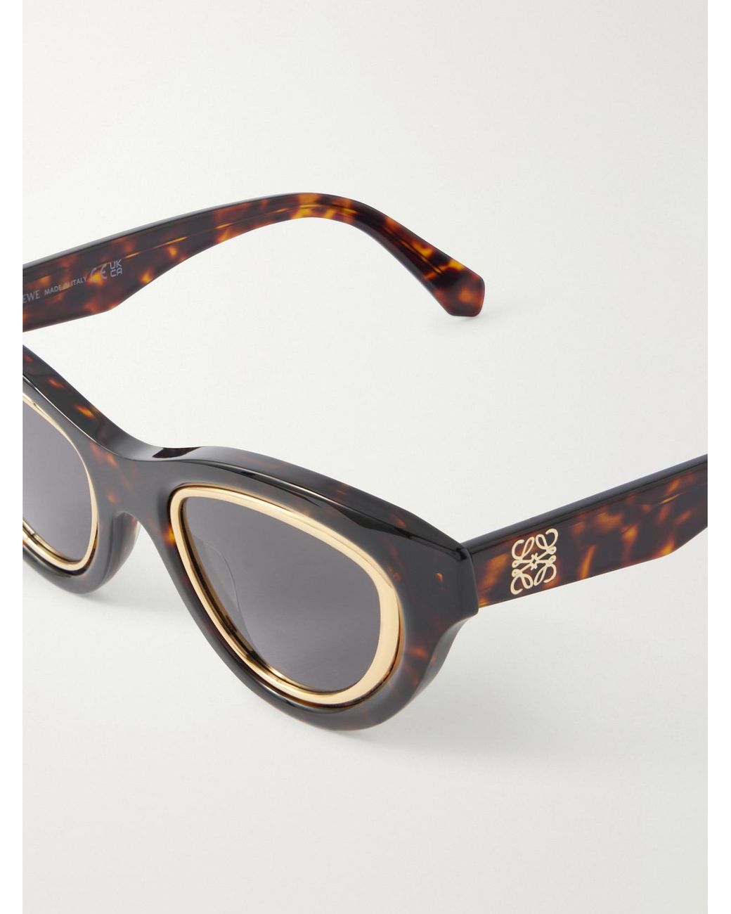 Loewe Multicolor Anagram Cat-Eye Acetate And-Tone Sunglasses