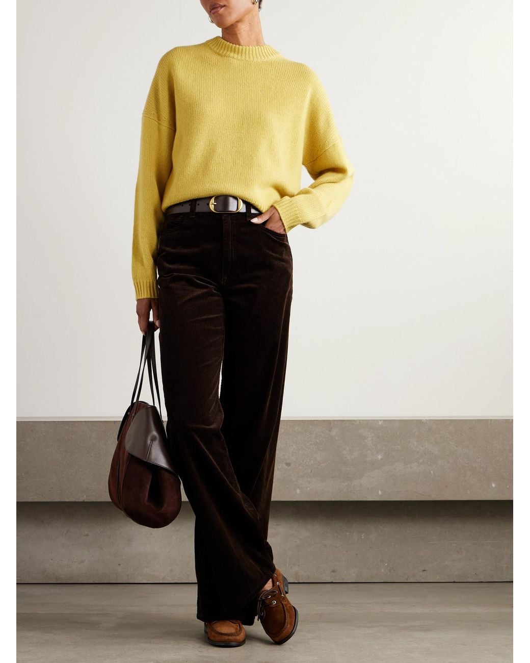 LeKasha Yellow Anong Organic Cashmere Sweater