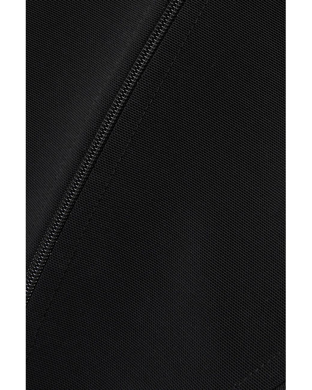 Alaïa Black Stretch-Tulle Turtleneck Jacket