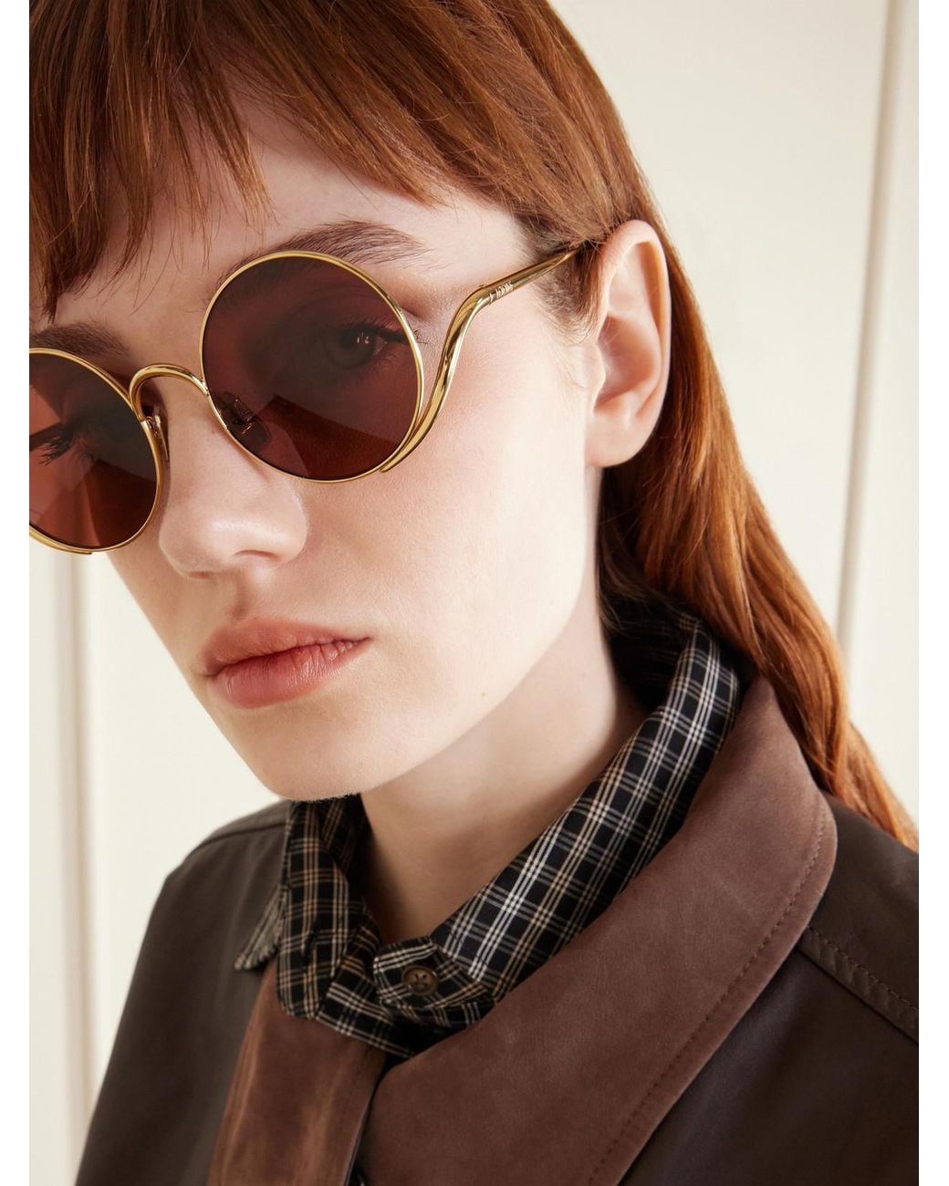 Loewe Pink Round-Frame-Tone Sunglasses