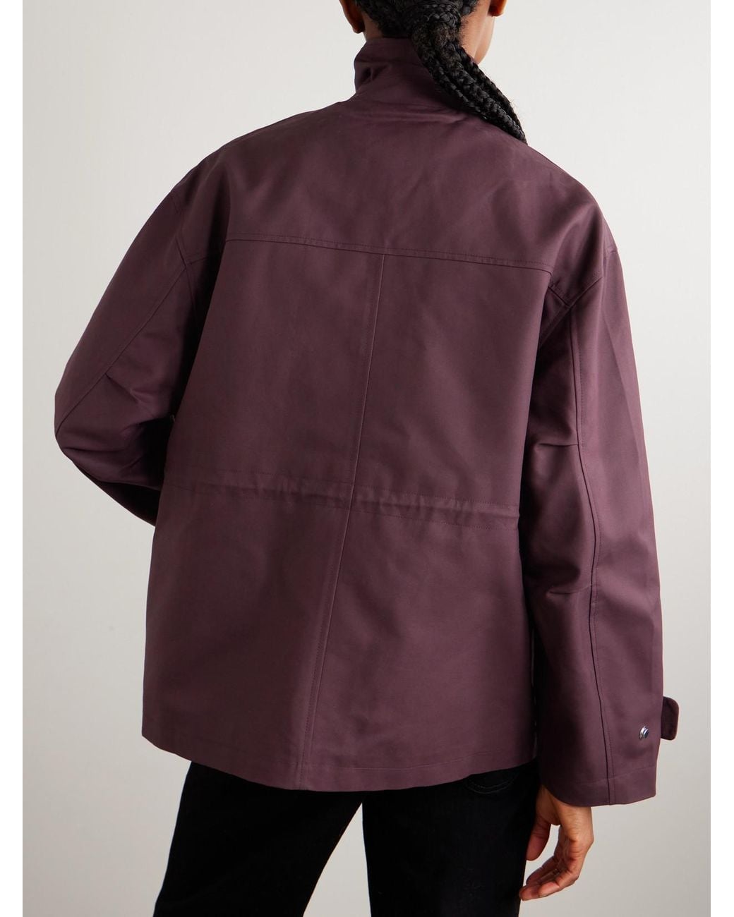 Agolde Purple Aubrey Cotton-Gabardine Jacket