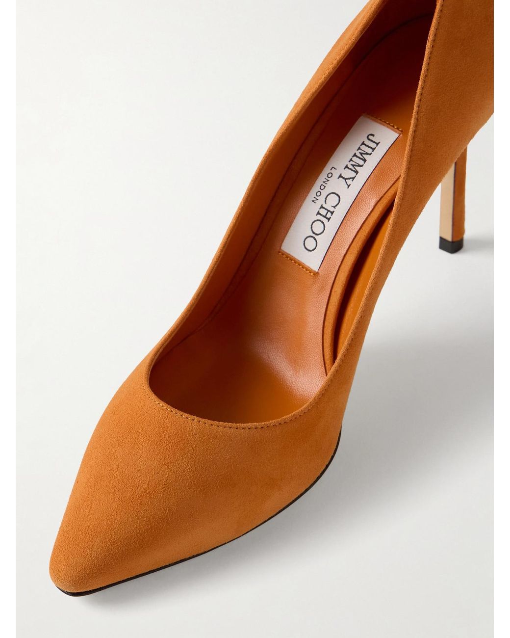 Jimmy Choo Brown Romy 85 Suede Pumps