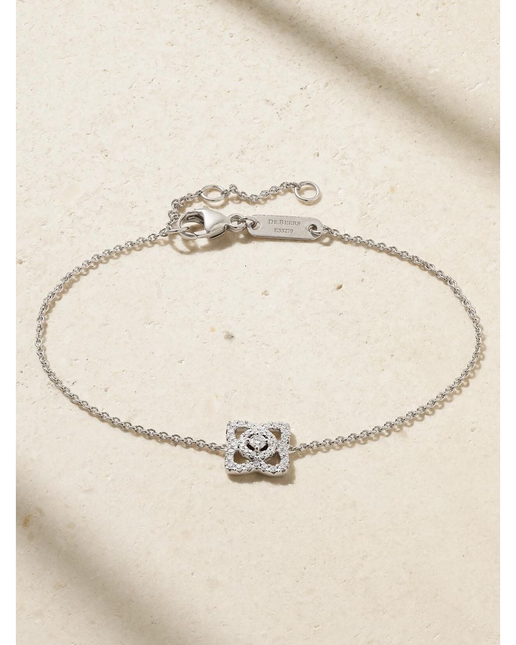 De Beers London Natural Lotus By De Beers 18-Karat Diamond Bracelet