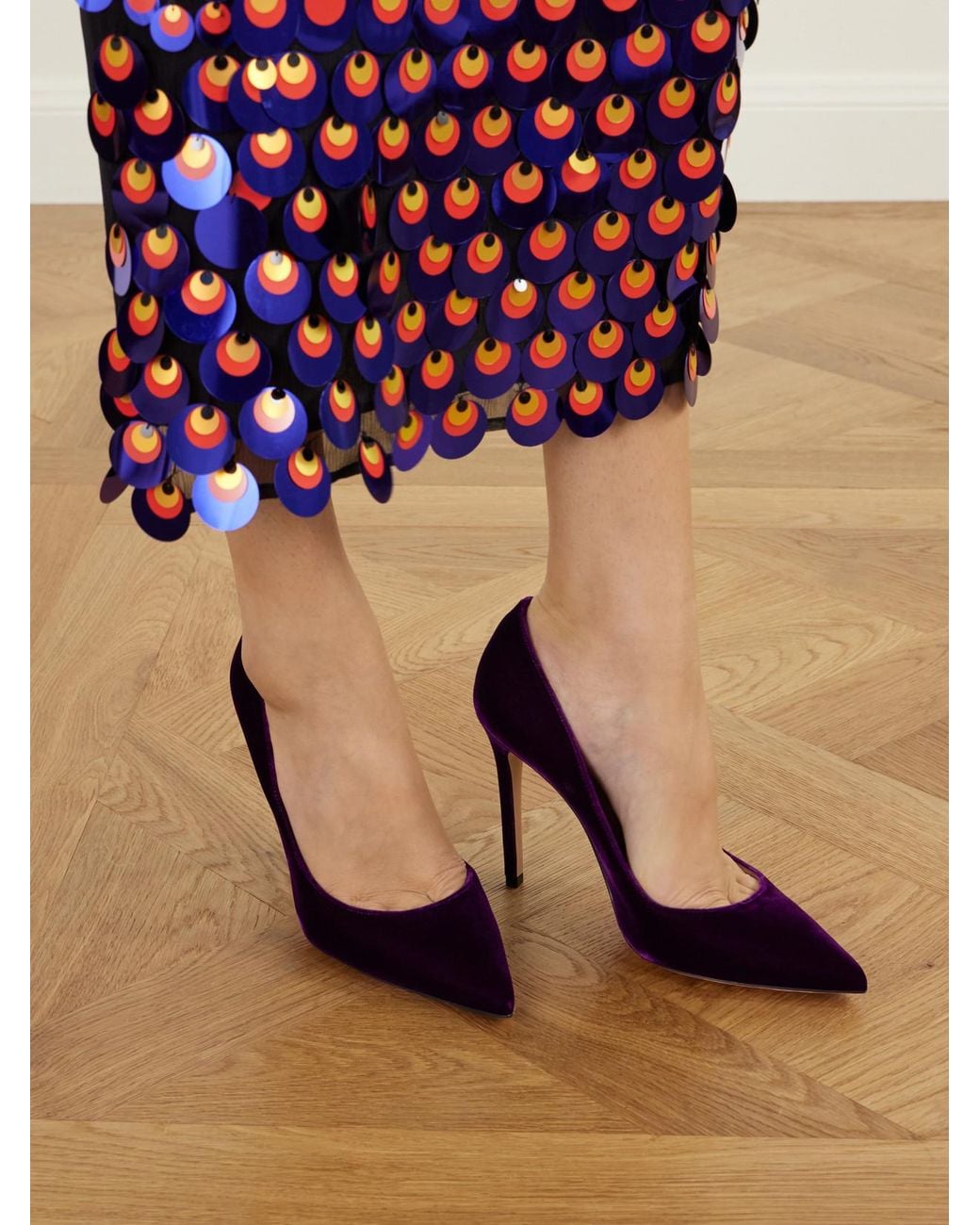 Gianvito Rossi Purple Gianvito 105 Velvet Pumps