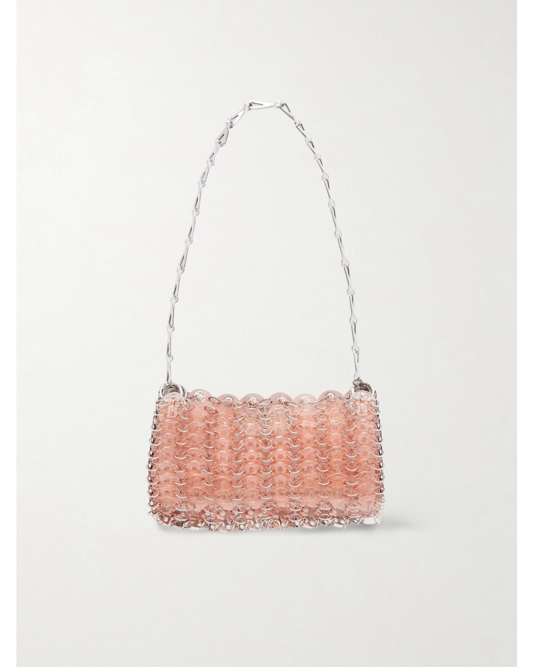 Rabanne White 1969 Nano Chainmail Shoulder Bag