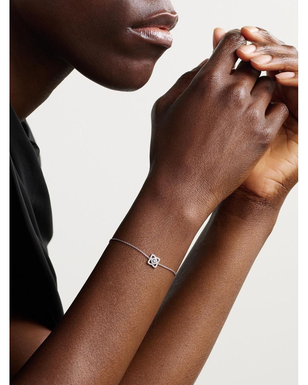 De Beers London Natural Lotus By De Beers 18-Karat Diamond Bracelet