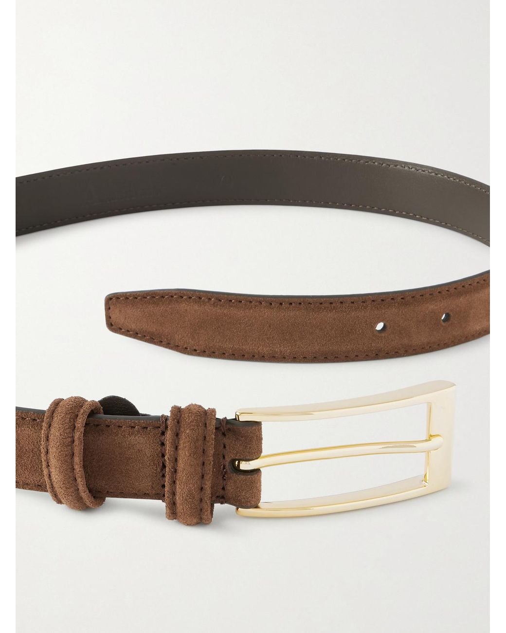 Andersons Brown Suede Belt