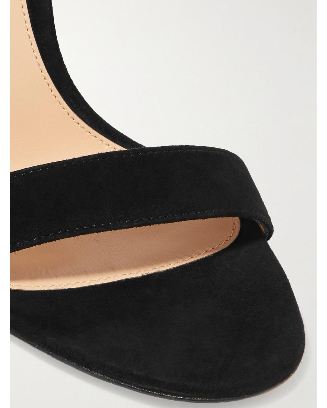 Gianvito Rossi Black Portofino 105 Suede Sandals
