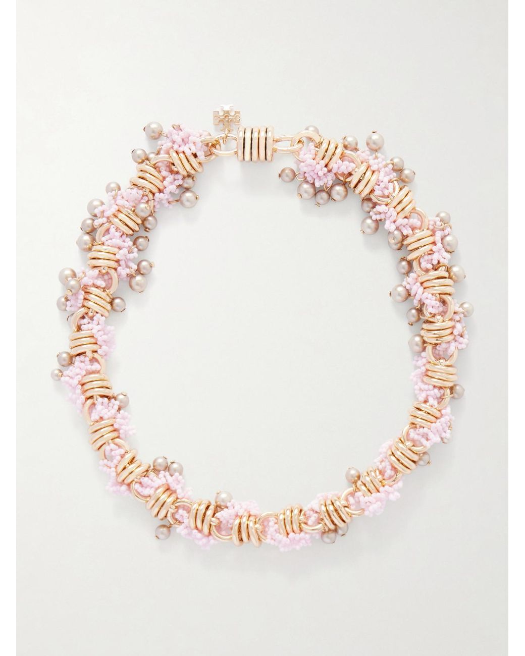 Tory Burch Natural Beaded Necklace