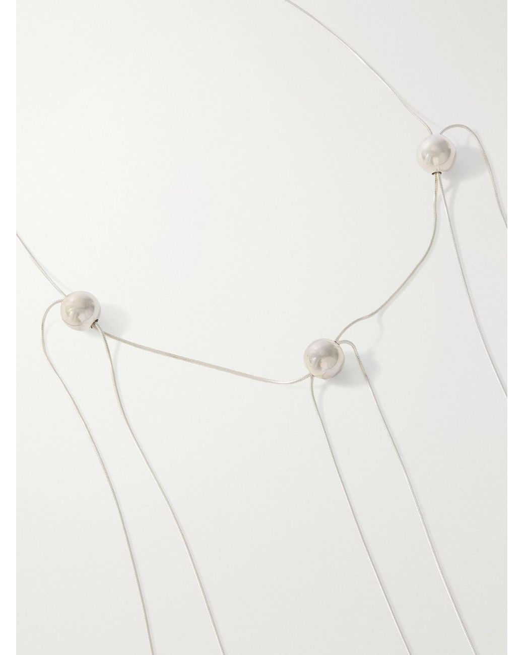 Camille Surault White Pippa Sterling Necklace