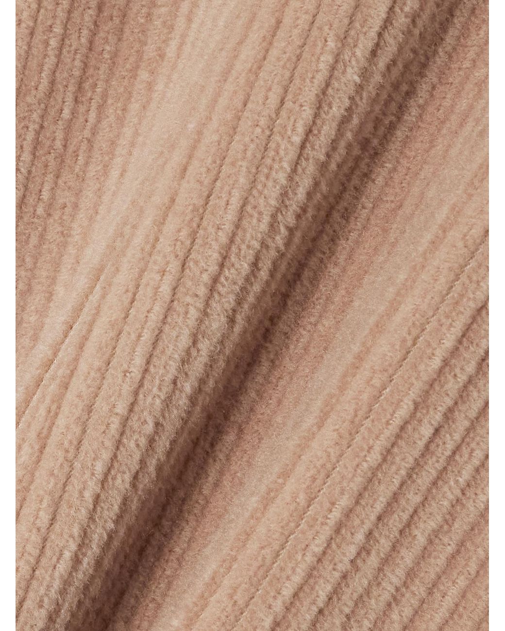 Loro Piana Natural Double-Breasted Belted Cashmere-Corduroy Coat