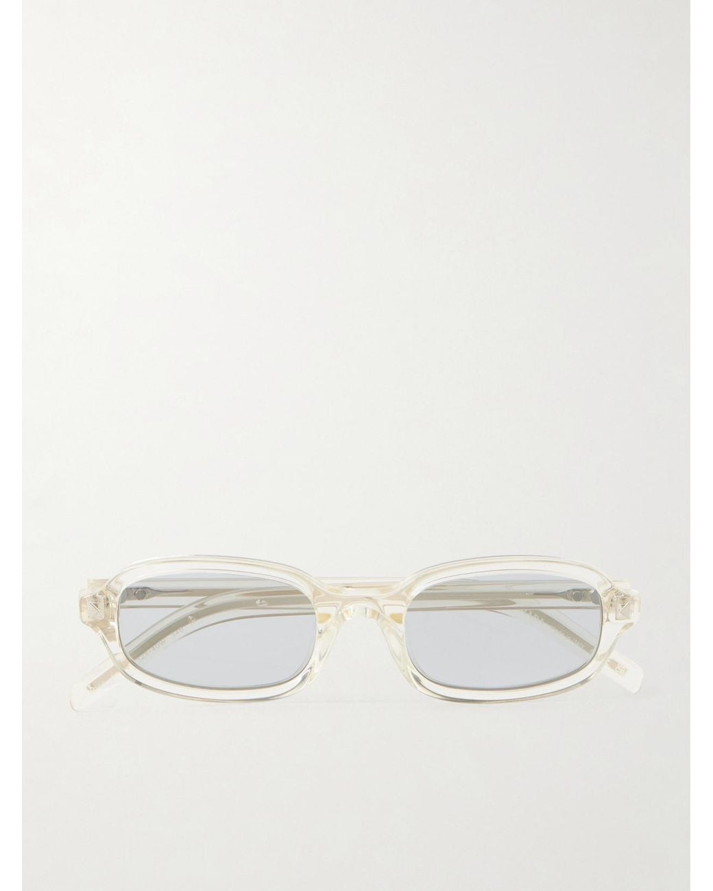 Prada Natural Rectangular-Frame Acetate Sunglasses