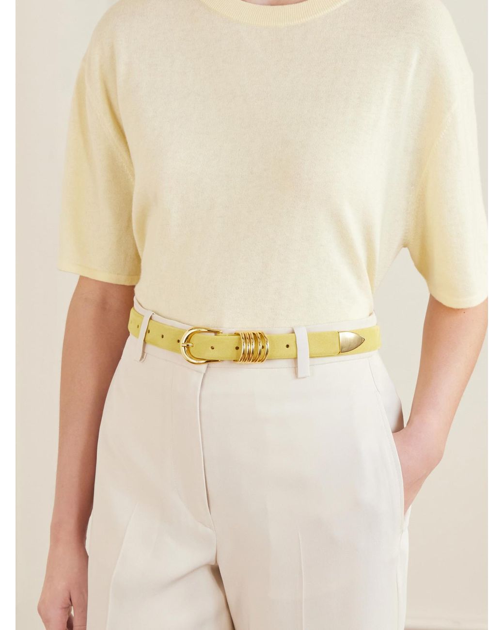 DEHANCHE Metallic 2.5 Cm Hollyhock Suede Belt