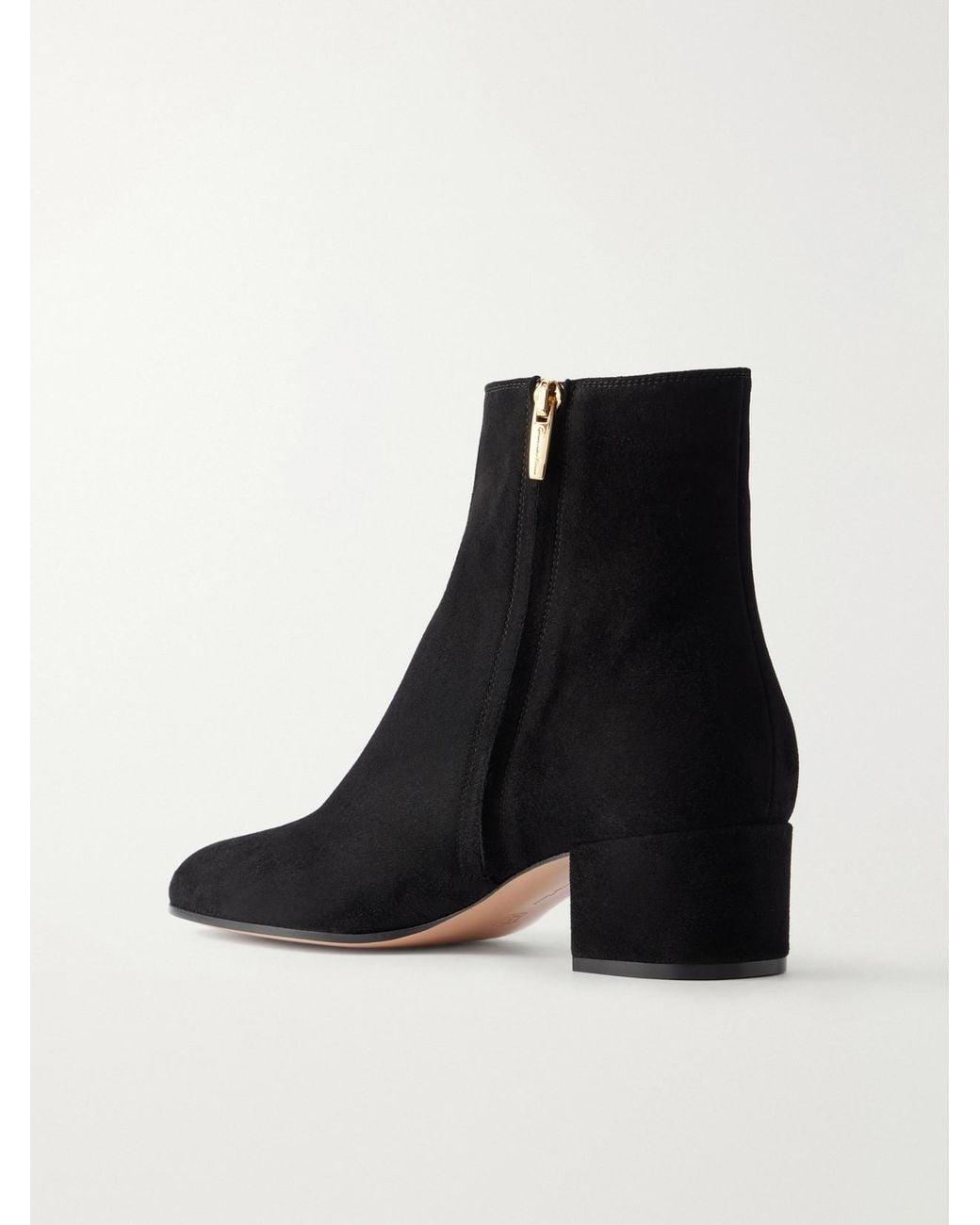 Gianvito Rossi Black Joelle 45 Suede Ankle Boots