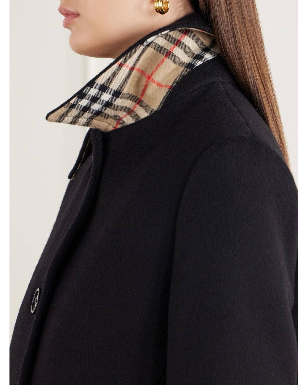 Burberry Black Gosford Wool And Cashmere-Blend Felt Coat