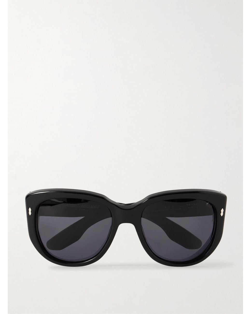 Jacques Marie Mage Black Roxy Round-Frame Acetate Sunglasses