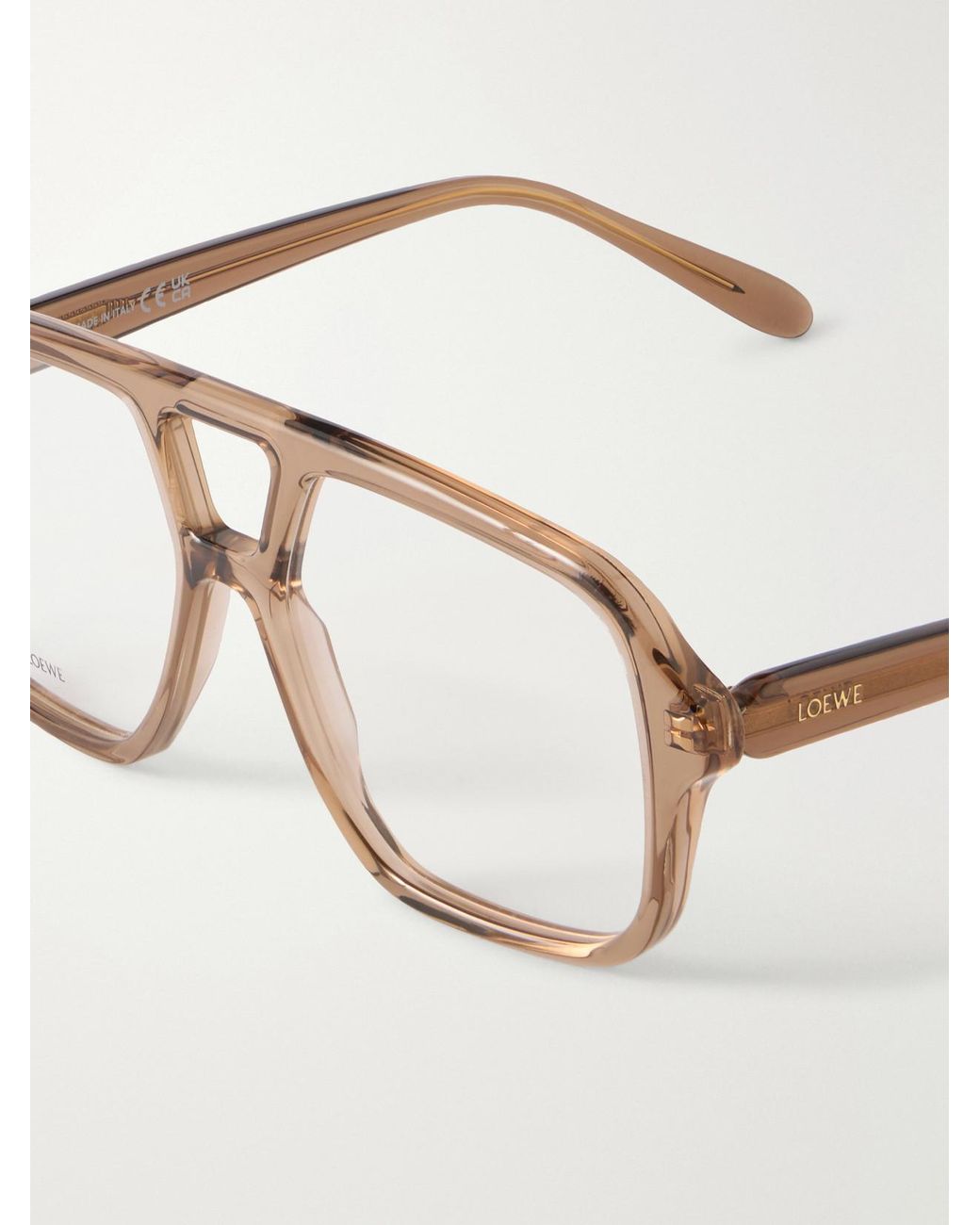 Loewe Natural Slim Aviator-Style Acetate Glasses
