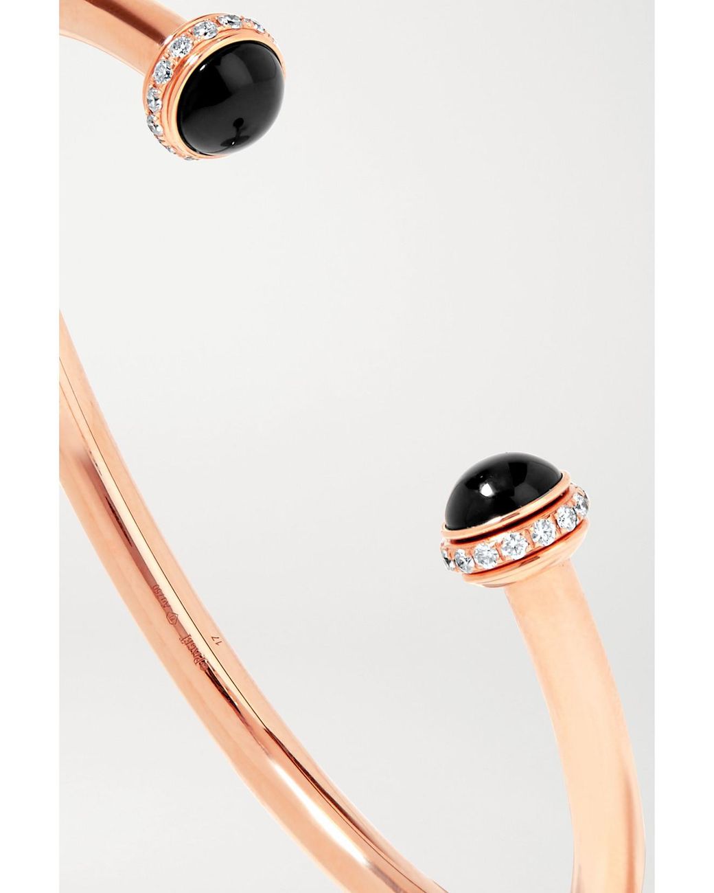 Piaget Natural Possession 18-Karat Rose, Onyx And Diamond Cuff