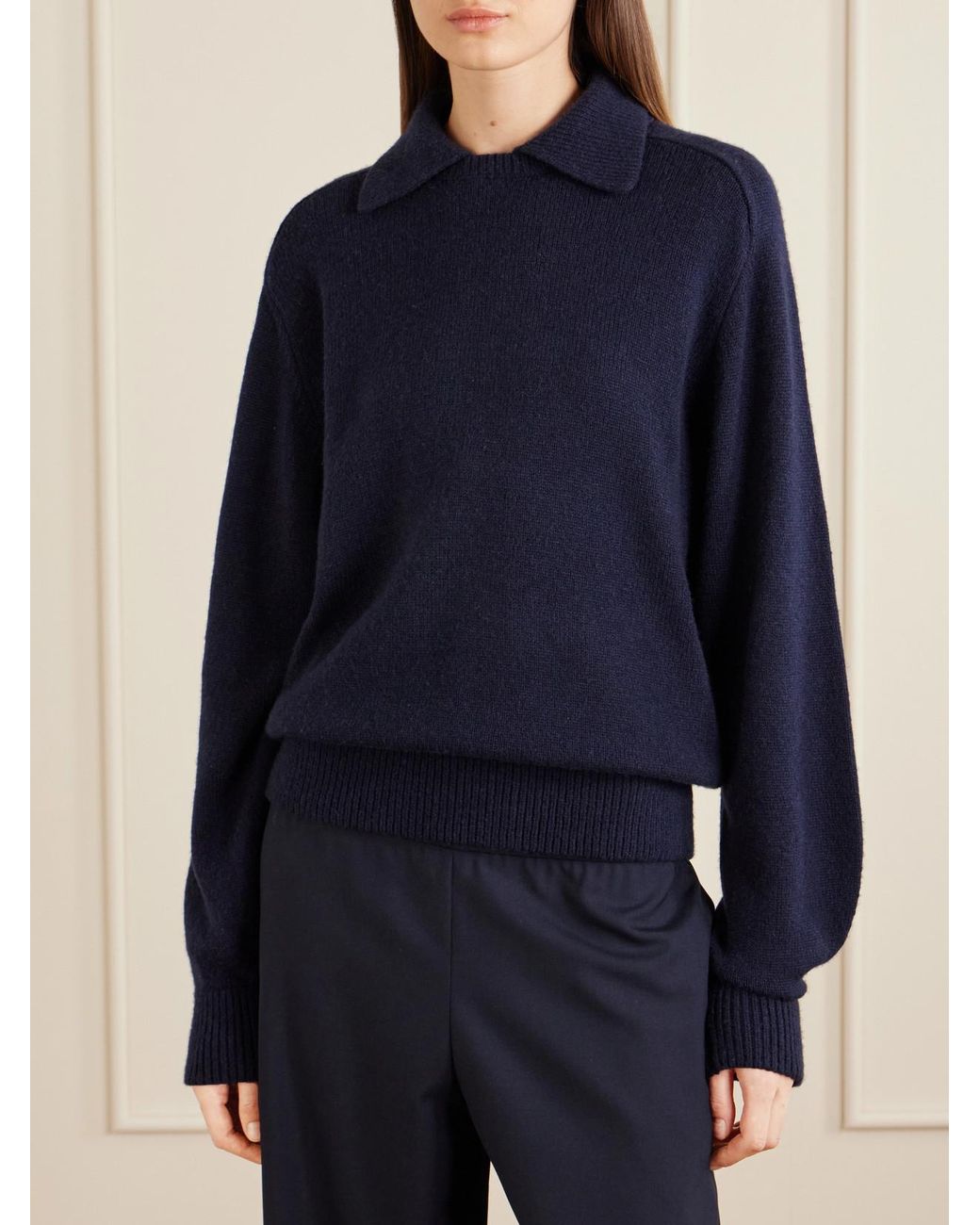 Khaite Blue Jackson Wool And Cashmere Sweater