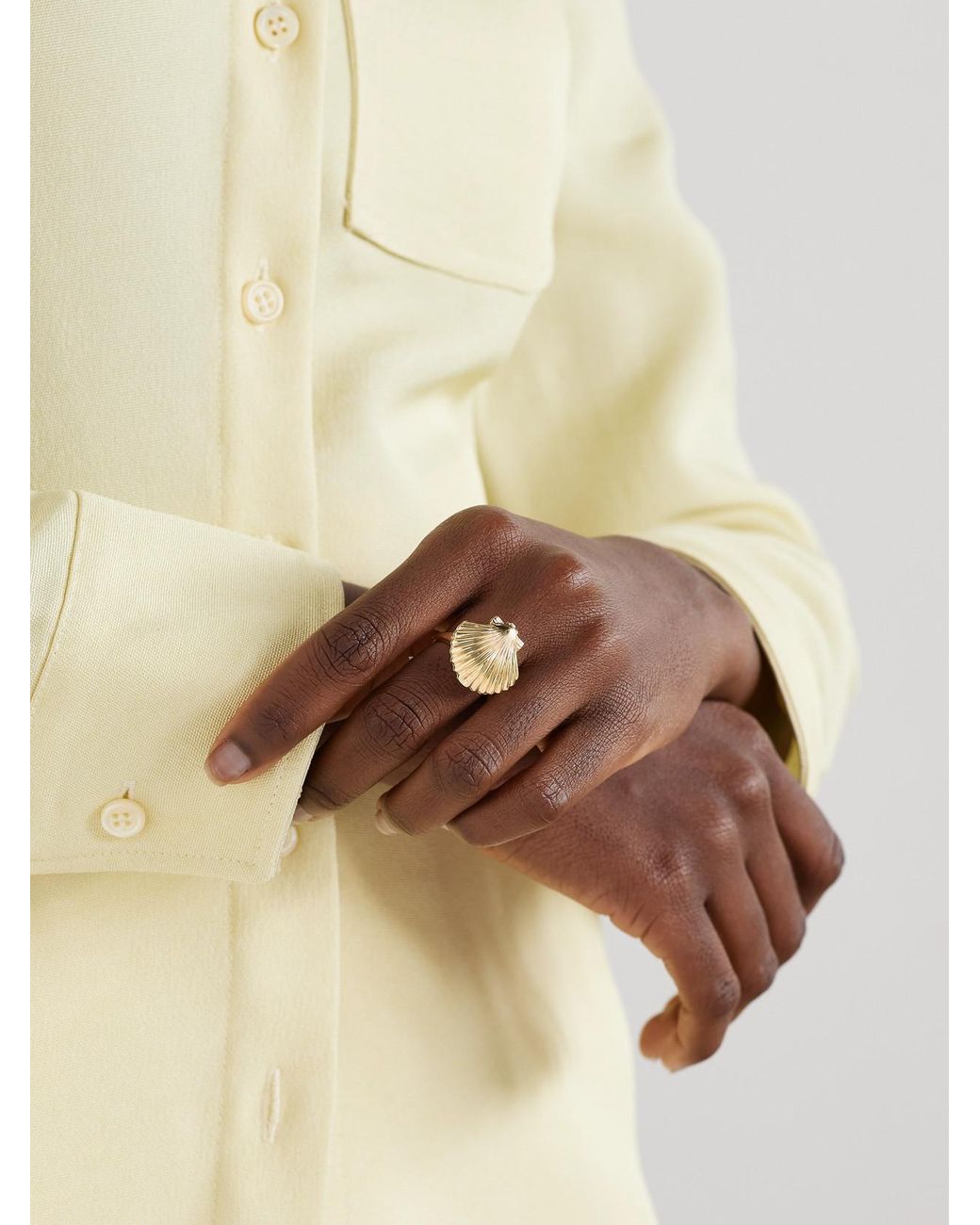 Mateo Natural Lady Venus 14-Karat, Diamond And Pearl Ring