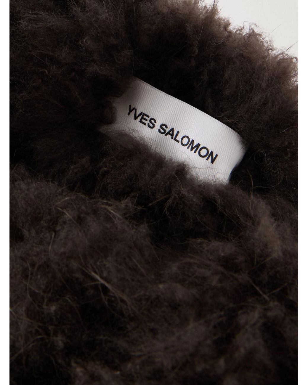 Yves Salomon Black Shearling Headband