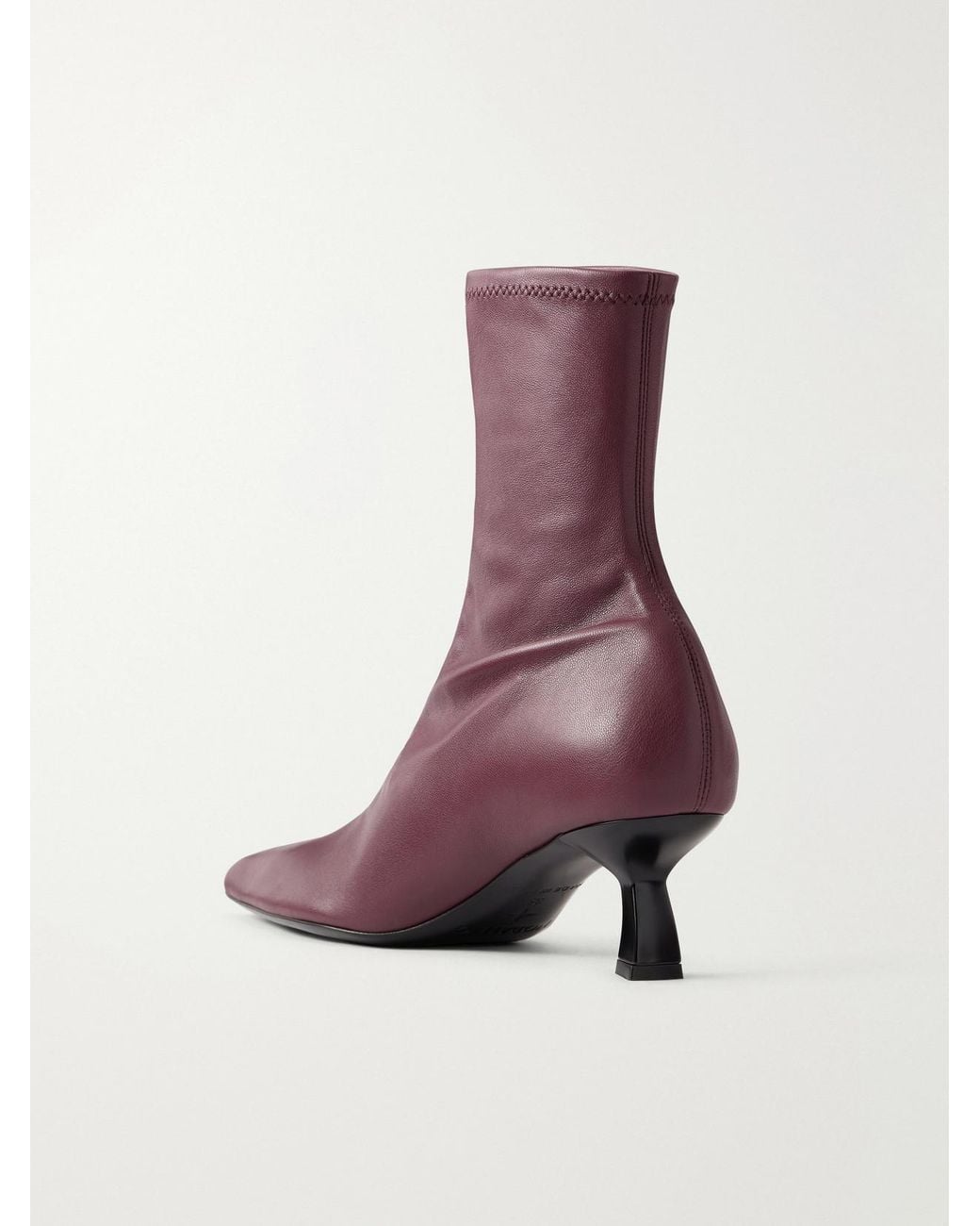 NODALETO Purple Dona 50 Leather Ankle Boots