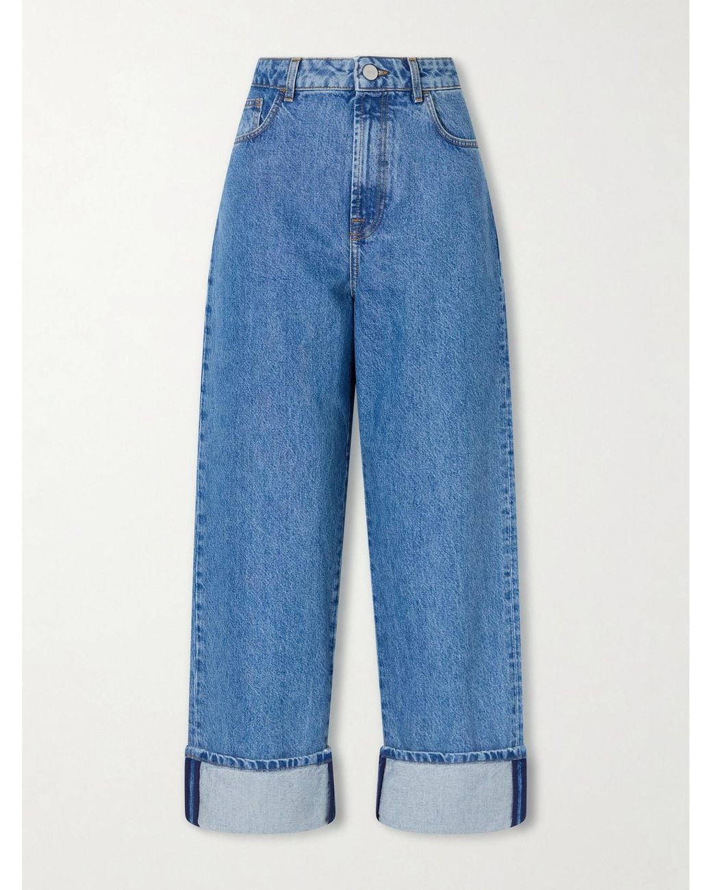 Rohe Blue Rixt Low-Rise Wide-Leg Jeans
