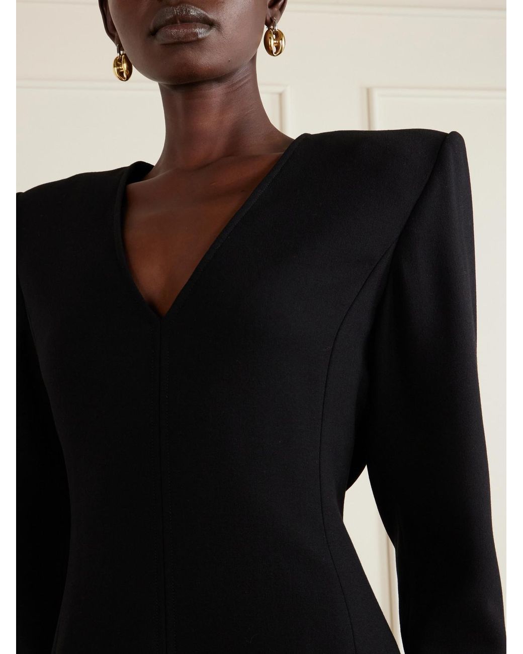 Wardrobe NYC Black Woven Mini Dress