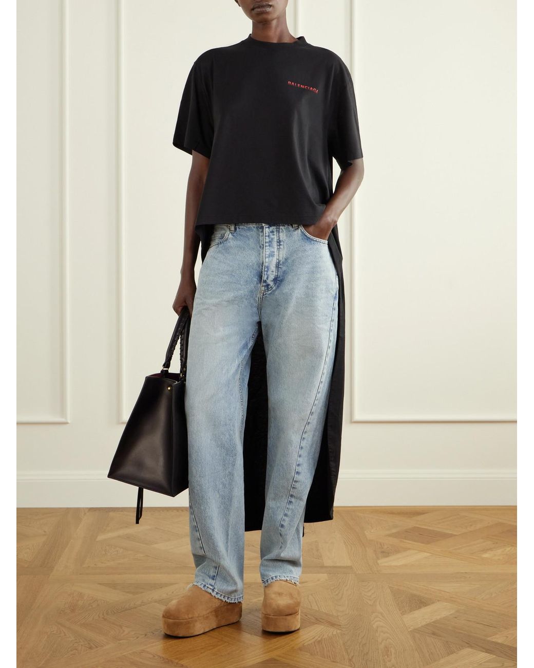 Balenciaga Natural Alaska Platform Suede Mules