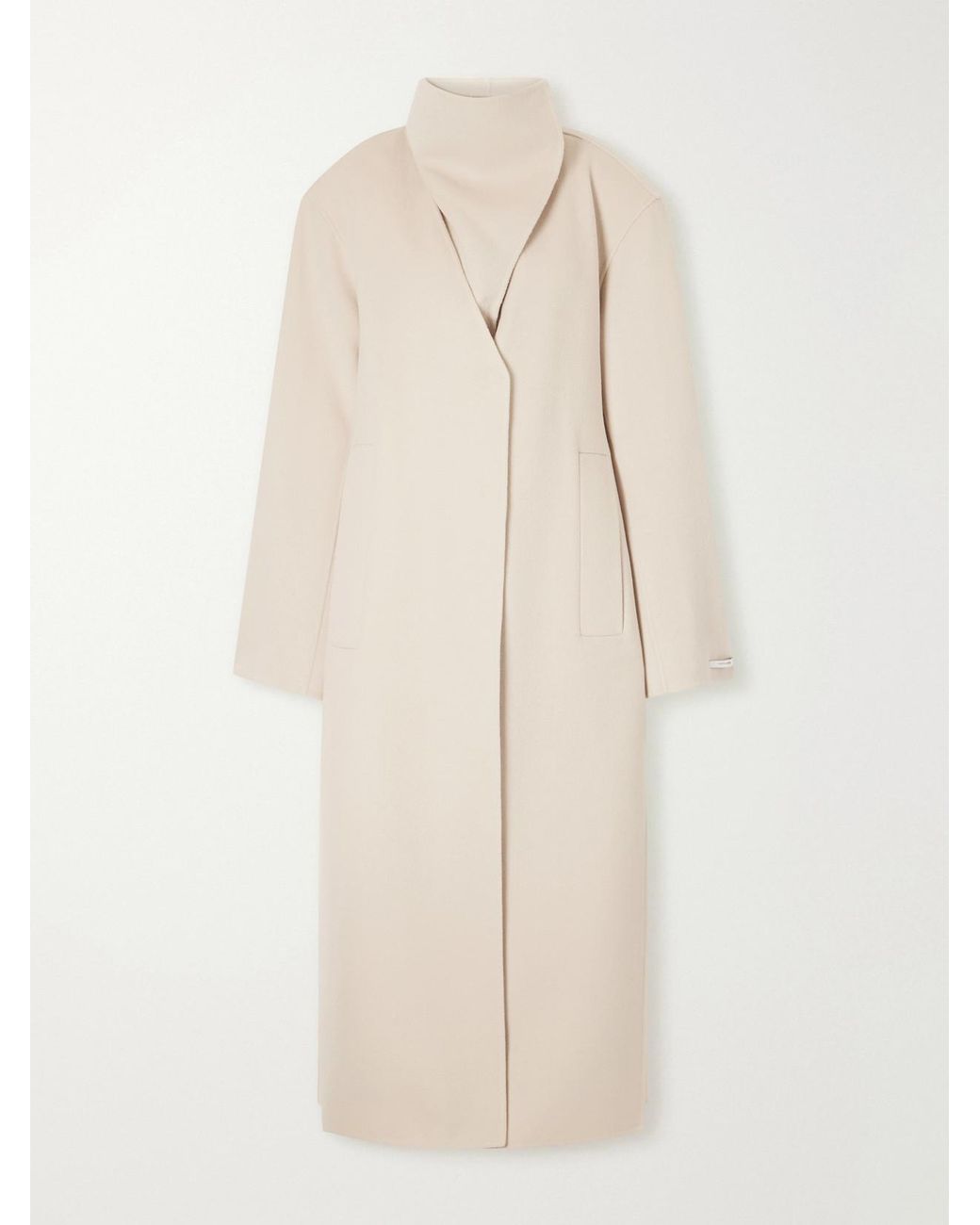 Sportmax Natural Spassenso High-Neck Wool Coat