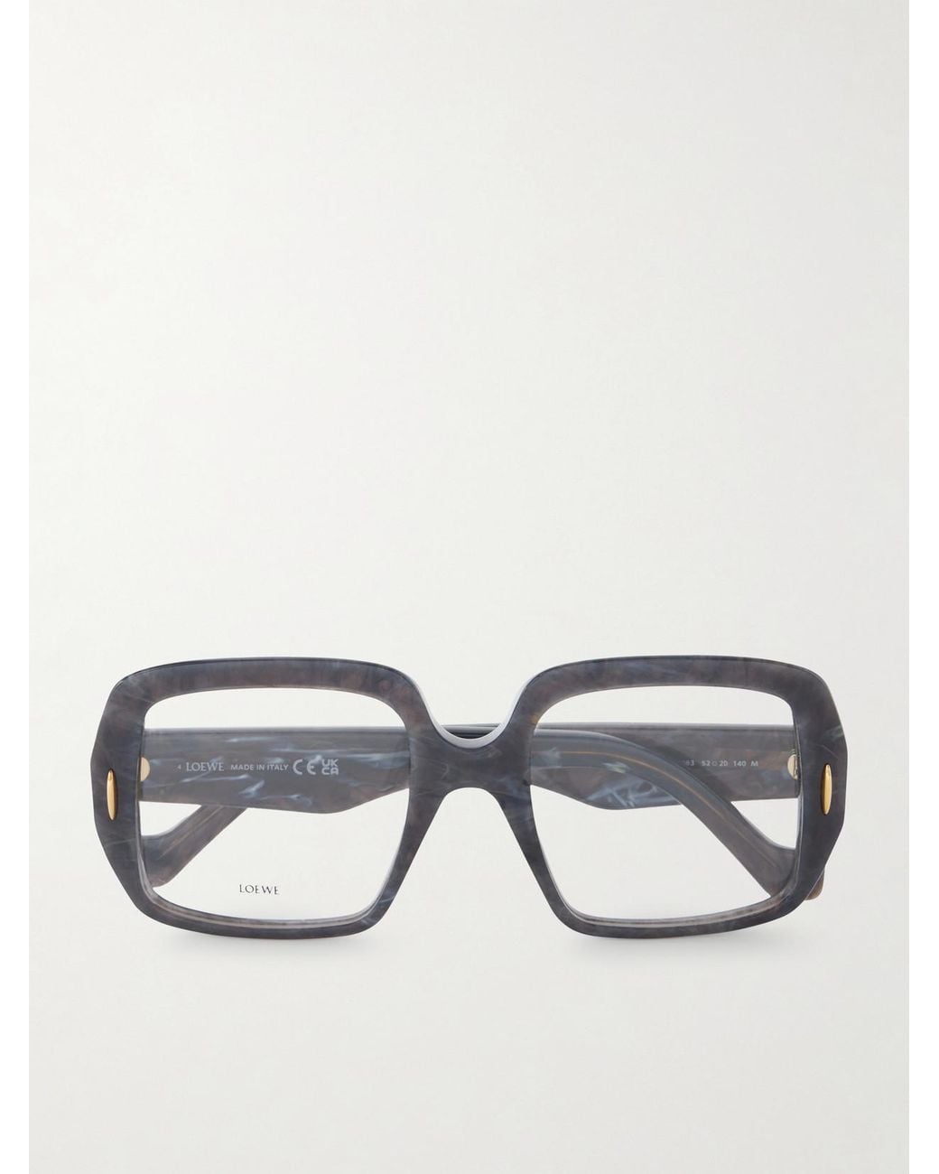 Loewe Black Anagram Square-Frame Acetate Optical Glasses