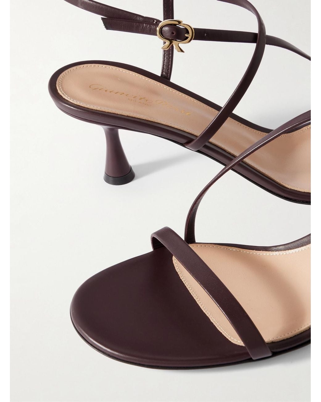 Gianvito Rossi Natural 55 Leather Sandals