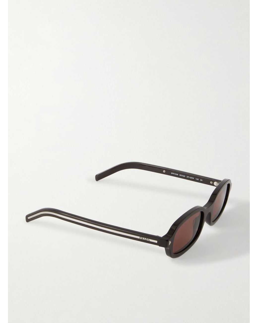 Prada Brown Rectangular-Frame Acetate Sunglasses