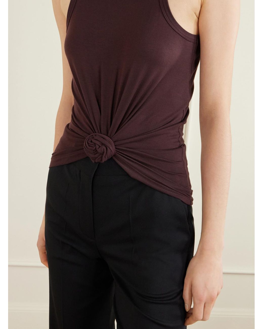 Magda Butrym Purple Cotton-Stretch Tank Top